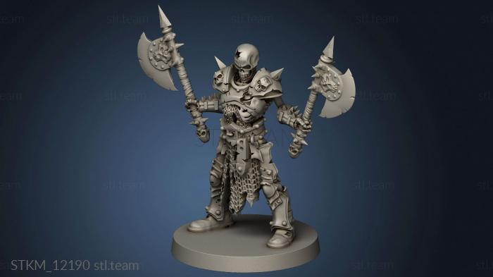 3D model skeleton champion axes (STL)