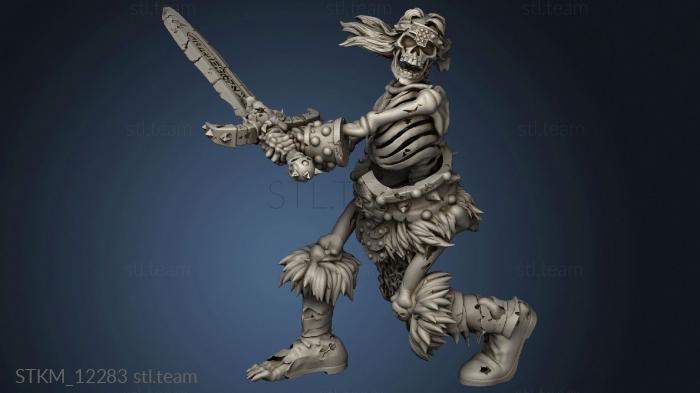 3D model barbarian heroes batch skeleton (STL)