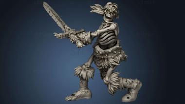 3D model barbarian heroes batch skeleton (STL)