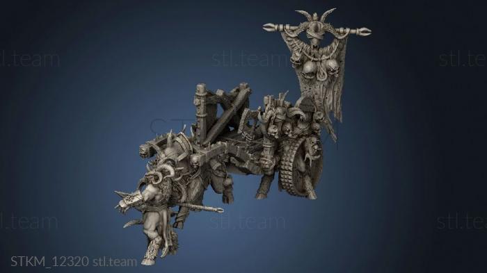 3D model BEASTMEN RAZOR TUSK chariot boar (STL)