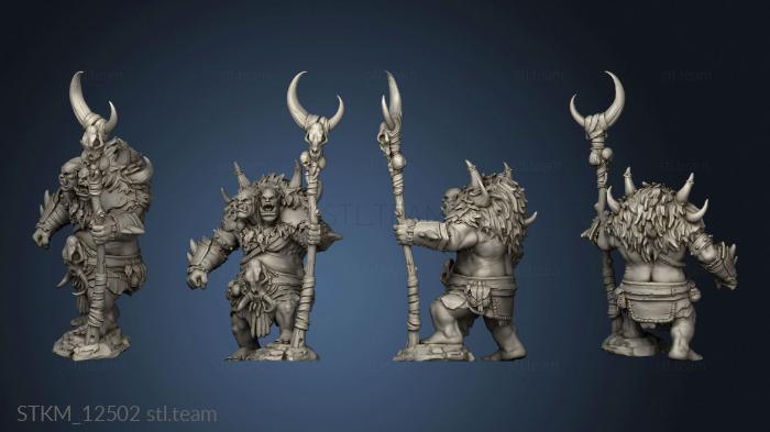 3D model Burning Lands Ettin Tribe Shaman (STL)