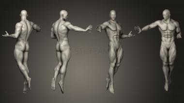 3D model Superhero Figure Pose 4 (STL)