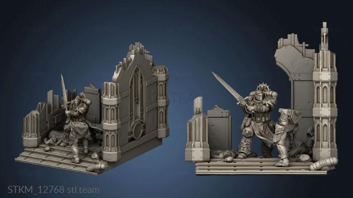 3D model Crusader Diorama Diorama Wall Two (STL)