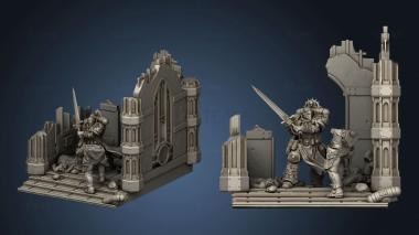 3D model Crusader Diorama Diorama Wall Two (STL)