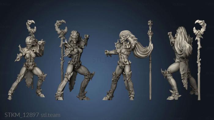 3D model Dark Elves Modular Bodies Elf Fighting (STL)