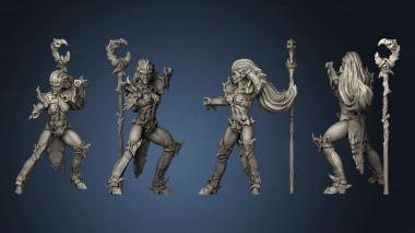 3D model Dark Elves Modular Bodies Elf Fighting (STL)