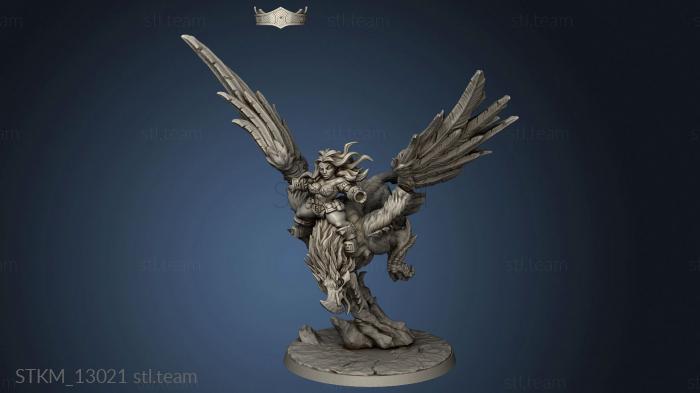 3D model Dwarven Oathbreakers AG Oathbreaker Helga on Thunderbeak Gryphon mount ever (STL)