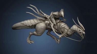 3D model Dilophosaurus feroce Lord The attack cavalry (STL)