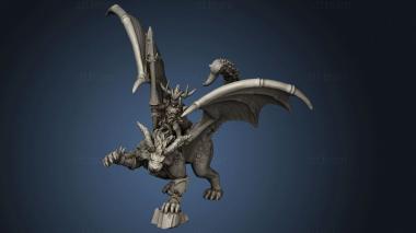 3D model dire elf manticore lord (STL)