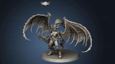 3D model Drow Demonic Valkyrie Includes Pinup var (STL)