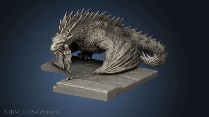 3D model Drogon Daenerys STAIRS (STL)