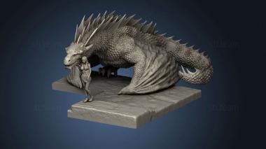 3D model Drogon Daenerys STAIRS (STL)