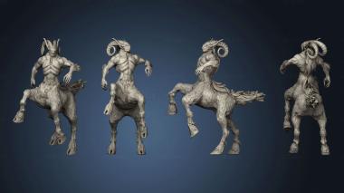 3D model Fey Woods Centauroid Satyr Attacking (STL)