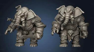 3D model Elephant Warrior (STL)