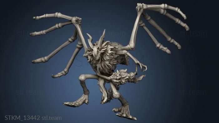 3D model Reese Bones Dragonborn Skeleton Attacking (STL)