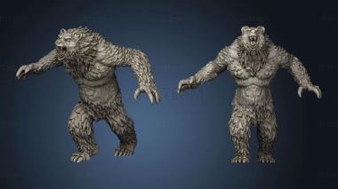 3D model Monster Rampage Werebear Roaring (STL)