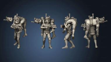 3D model Genetically Engineered Trooper Squad Clone Carrying Wounded (STL)