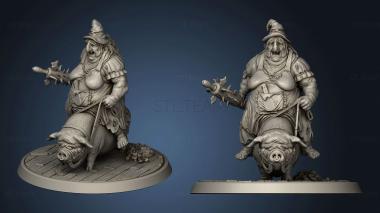 3D model Grannys Prophecy Gree Hag Green Mounted (STL)