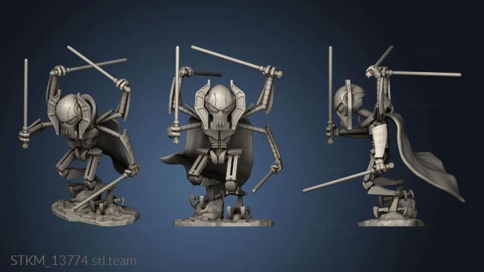 3D model General Grievous Chibi Down (STL)