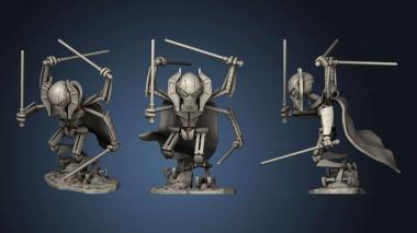 3D model General Grievous Chibi Down (STL)