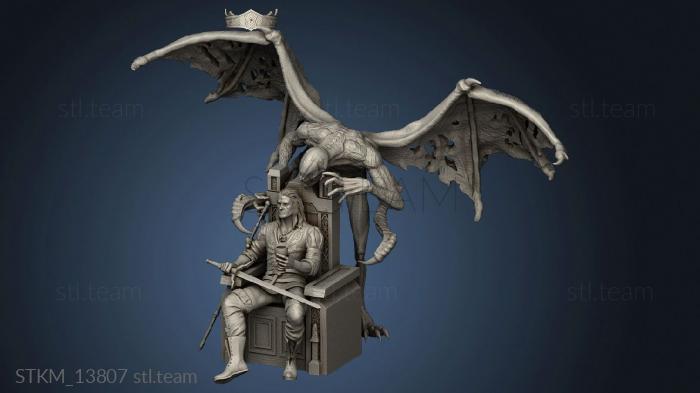 3D model Gerald The Witcher Vampire Monster Diorama (STL)