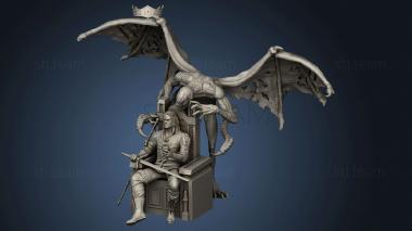 3D model Gerald The Witcher Vampire Monster Diorama (STL)