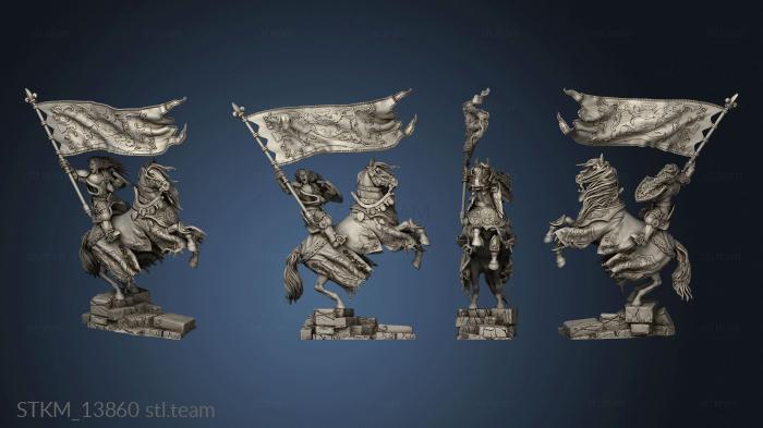 3D model Lost Kingdom Bretonnia Porta Estandarte Batalla Bearer Scenic (STL)