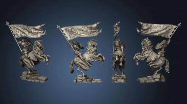 3D model Lost Kingdom Bretonnia Porta Estandarte Batalla Bearer Scenic (STL)