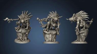 3D model Sekhon Tribe Shaman Stingray rider (STL)