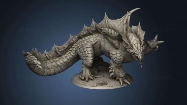 3D model Lord the Brown Dragon Adult (STL)