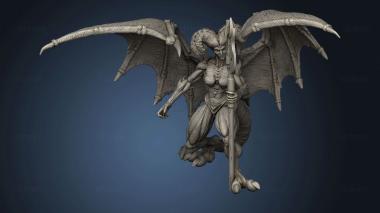 3D model horned devil female horned devil female (STL)