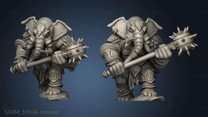 3D model Hour Demons Elephant Folk Paladin Morning Star (STL)