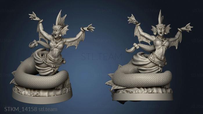 3D model Shark God Merfolk Spellcaster (STL)