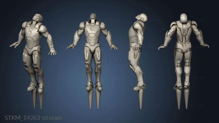 3D model Iron Man Figures For Marvel Crisis Protocol Man Flying JETS (STL)