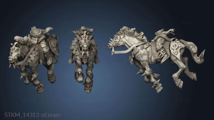 3D model Jinetes barbaros caballo (STL)