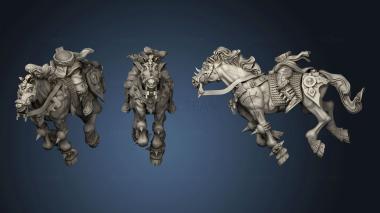 3D model Jinetes barbaros caballo (STL)