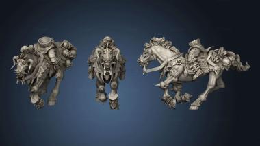 3D model Jinetes barbaros caballo (STL)