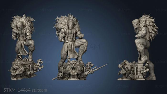 3D model Kraven Hunter Statue and One Rifle (STL)