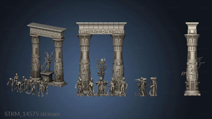 3D model Mummies Seket and Columns Column (STL)