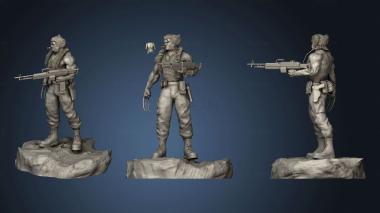 3D model LOGAN SOLDIER HUBER AMETRALLADORA (STL)