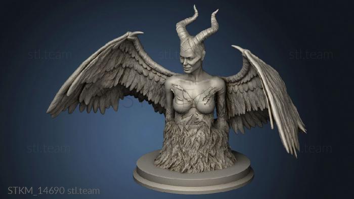 maleficent princess evil paulienet wrapped horns wing