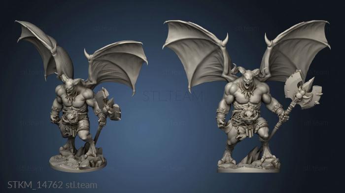 3D model Epic Demonic Bosses Axaroth Hellbringer BIG Big Demon Axe (STL)