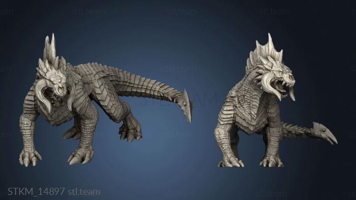 3D model Monster Black Guard Drake Angry (STL)