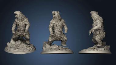 3D model Valhalla Forderung Ice Tribe Enemies Berserk Bear Form (STL)