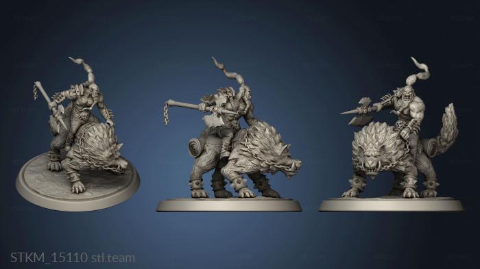 3D model Orc Tribe Forge Wolf Rider (STL)