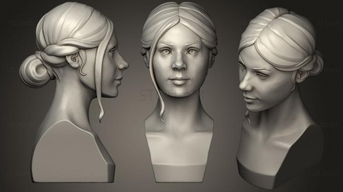 Print ready Girl Head