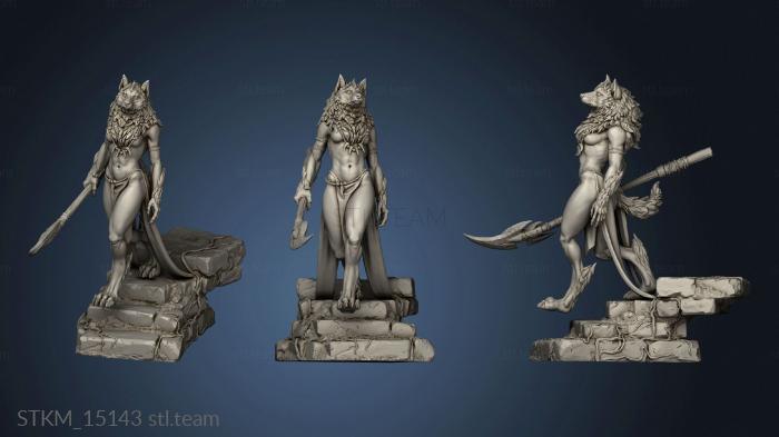 3D model Oleana Werewolf Queen ped (STL)