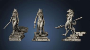 3D model Oleana Werewolf Queen ped (STL)