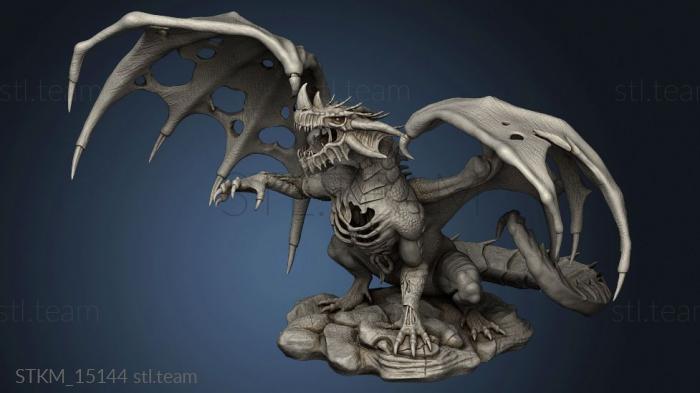 3D model Zombie Ancient Blue Dragon Gargantuan (STL)