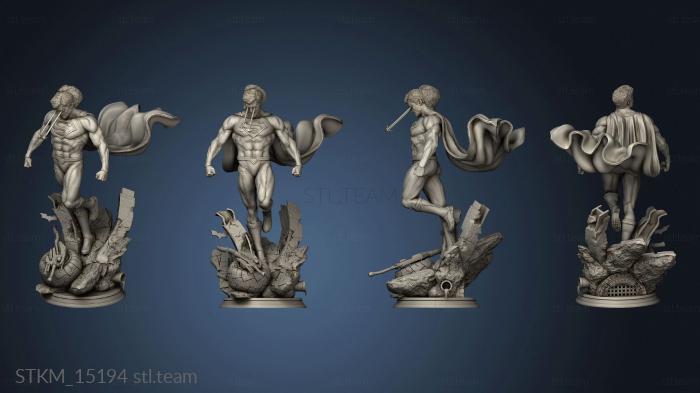 3D model man in attack (STL)